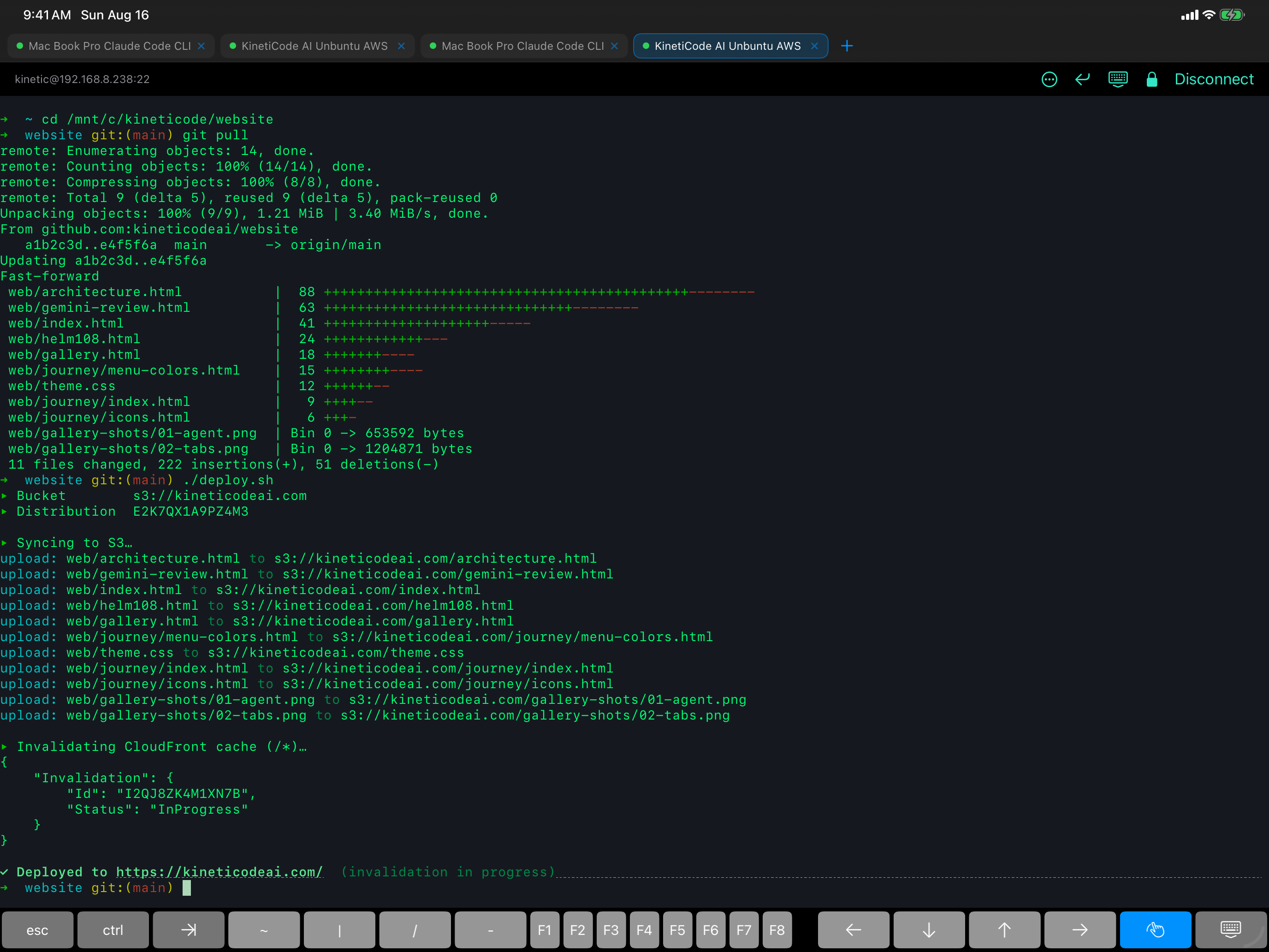 Multiple live terminal tabs in Helm108